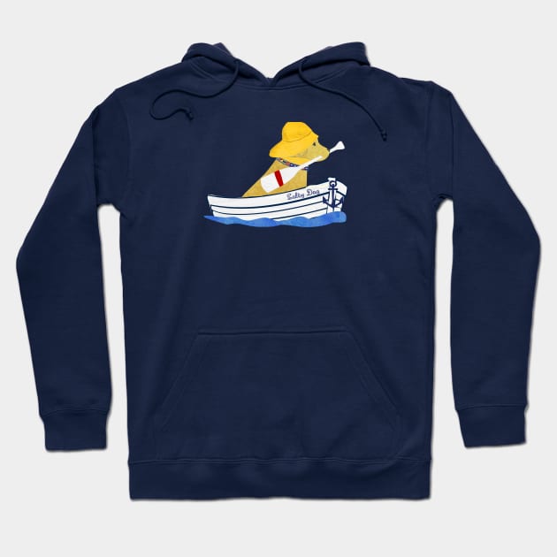 Nautical Preppy Yellow Lab Aboard The Salty Dog Hoodie by emrdesigns